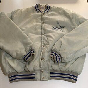 Vintage Dallas Cowboys Varsity Bomber Jacket Mens 2XL 90s Snap Button USA